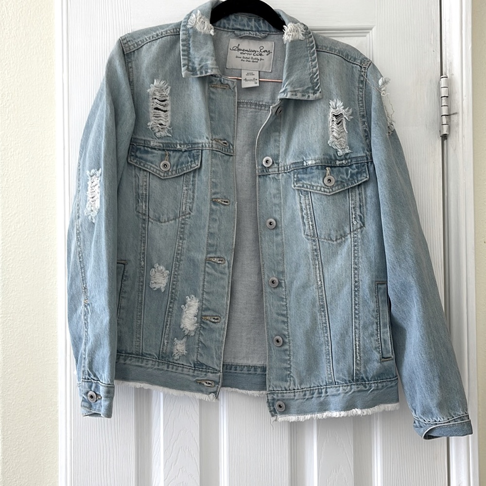 American Rag Denim Jacket Distressed jacket size Small
